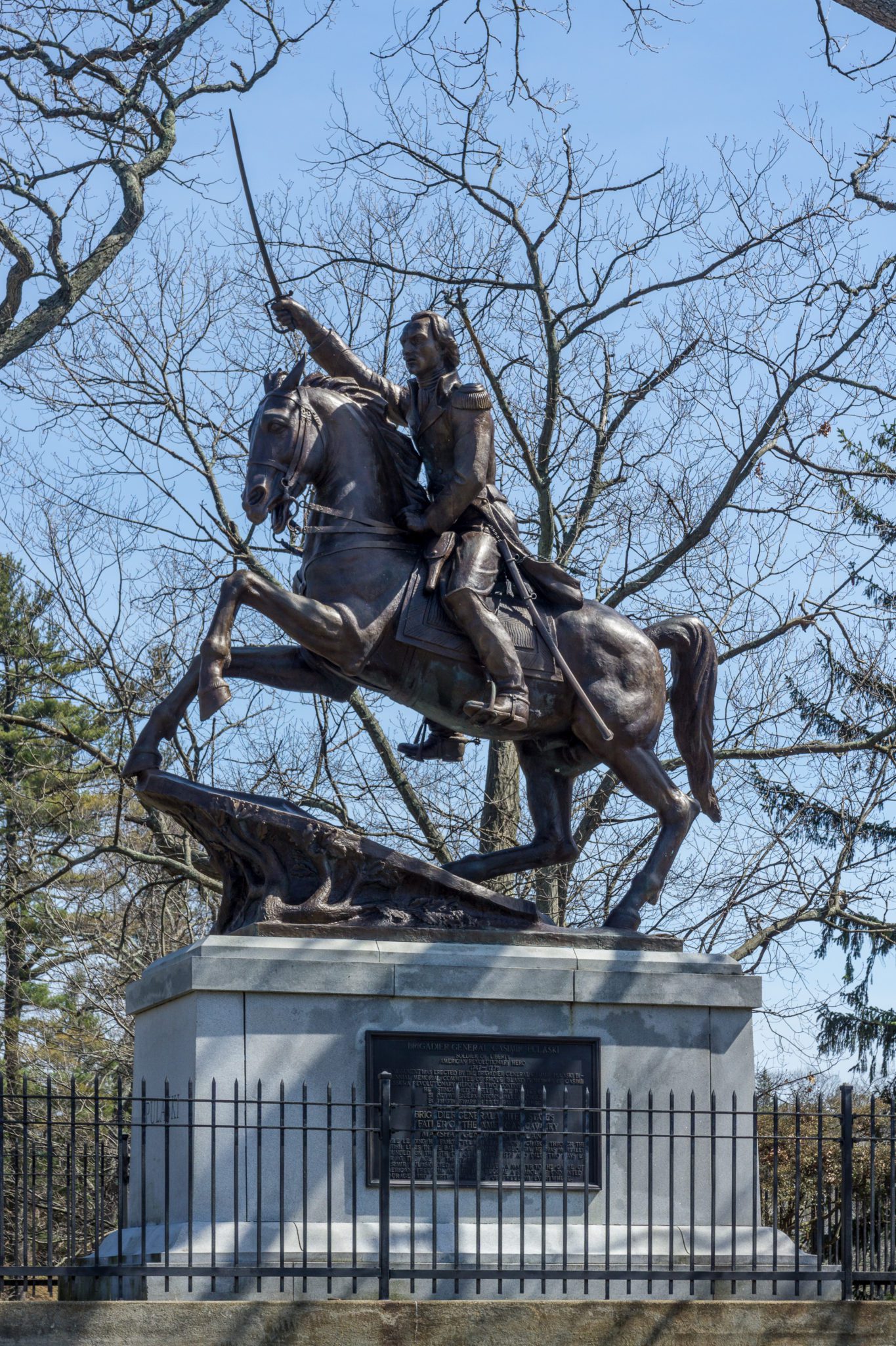 Statue of Casimir Pulaski in Roger Williams Park in Providence - Roger ...